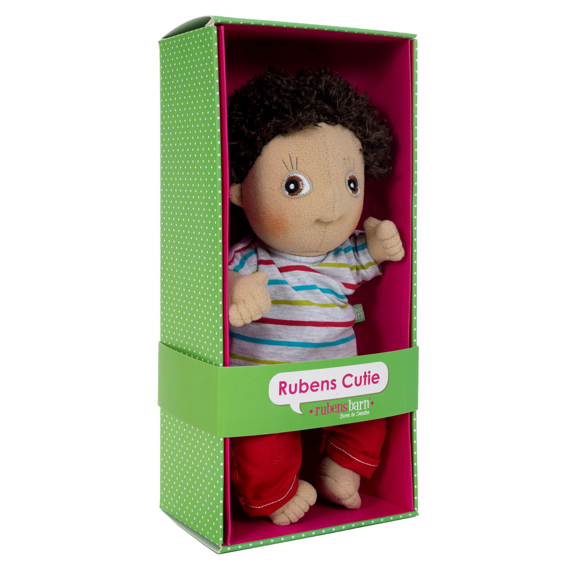 Rubens Cutie doll Charlie in the green gift packaging