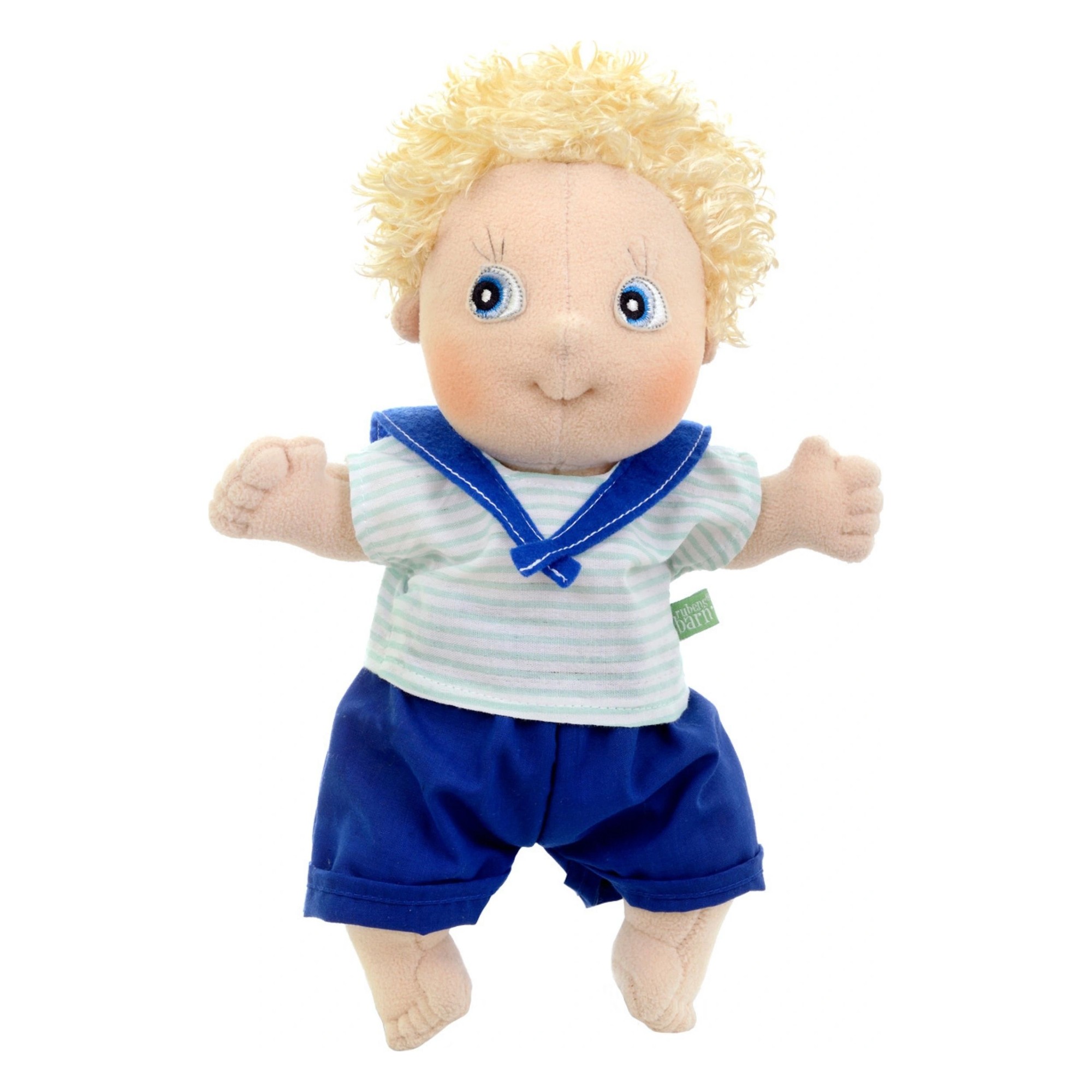 Rubens Cutie doll Adam with blond curls, sailor collar and blue trousers