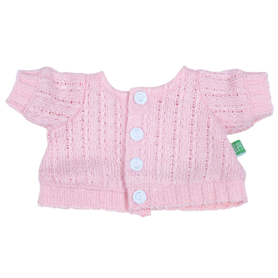 Wechselkleidung outfit rosa Strickjacke für Rubens Kids und Ark Puppen