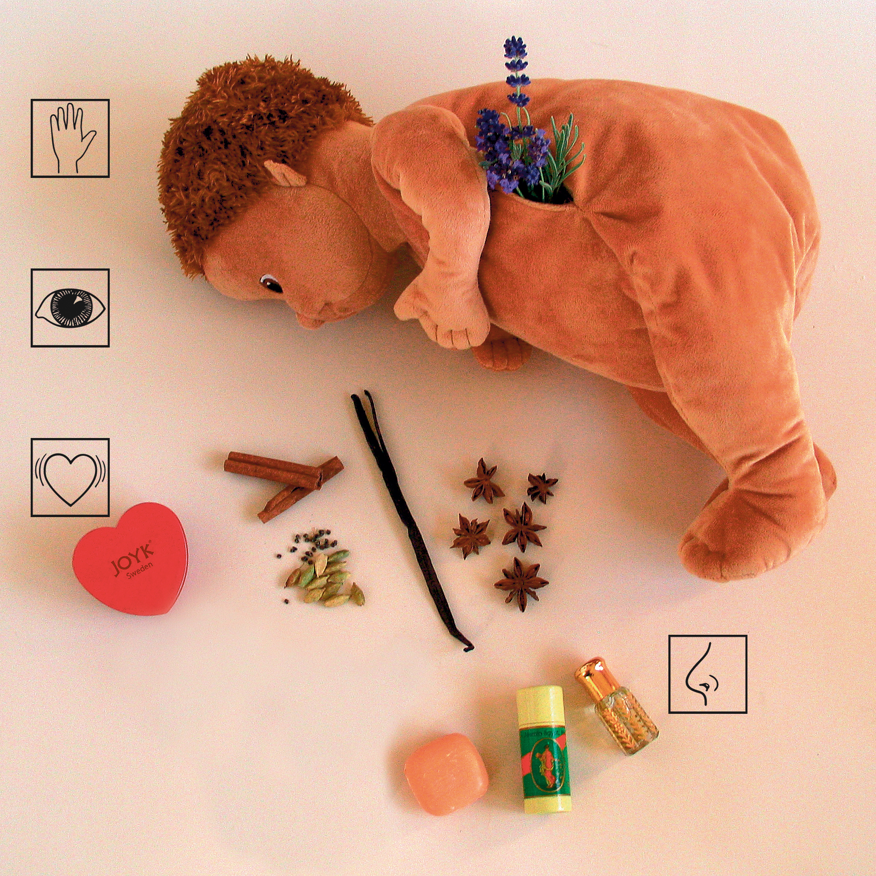 Joyk Empathiepuppe Mandy bäuchlings mit Duft-Materialien und Herzschlag-Simulator