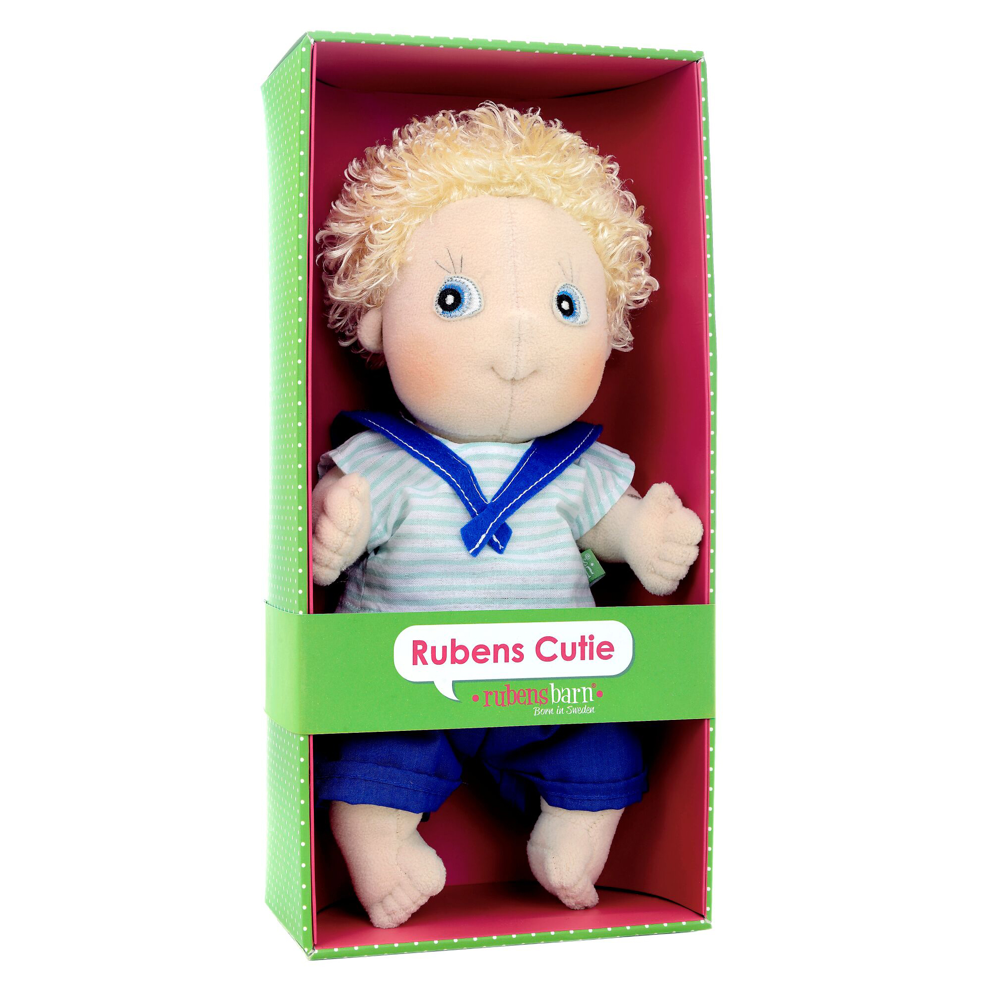 Rubens Cutie Puppe Adam in der grünen Geschenkverpackung